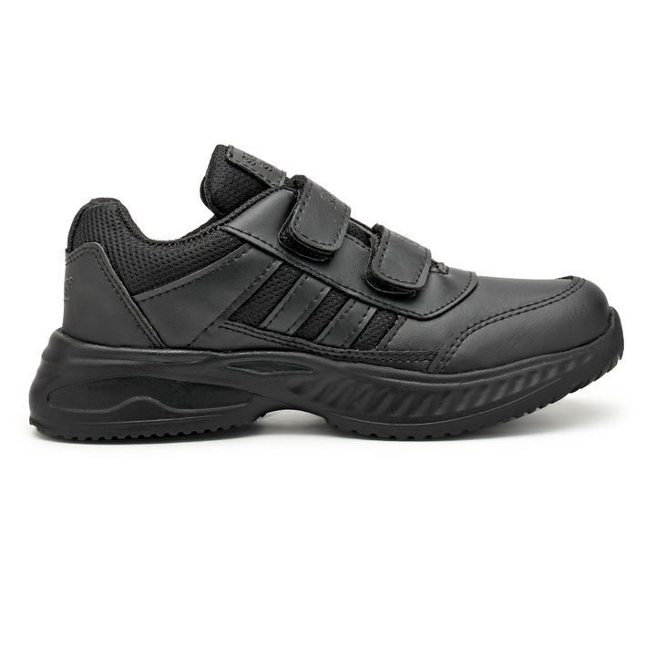 G&D Runner Kids Sneakers in Black – Memory Foam Lace-Up Shoes