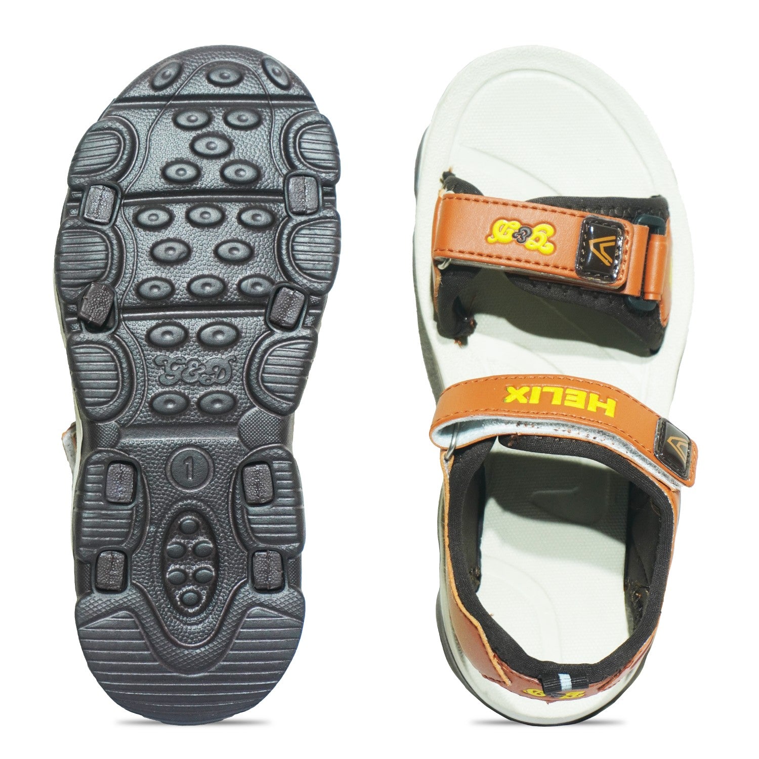 Helix Kids Sandals – Velcro Two-Tone Unisex Sandals
