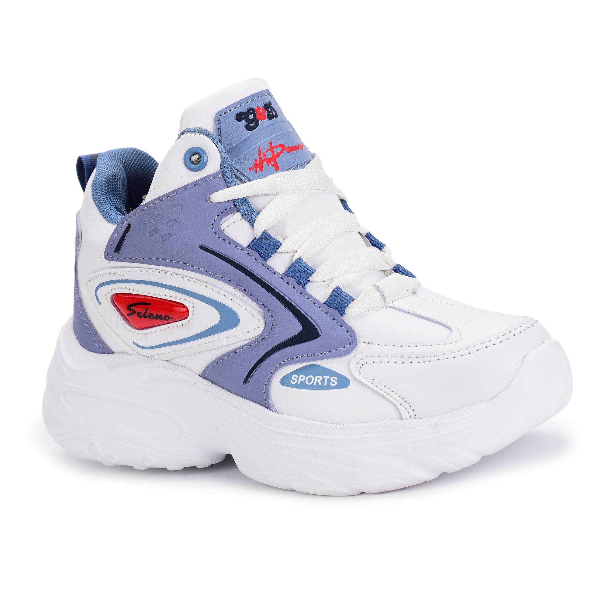 Seleno Kids Sports Shoes – Lace-Up Athletic Unisex Shoes