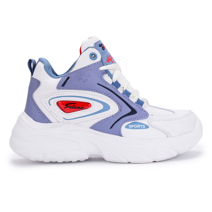 G&D Seleno Kids Sports Shoes in Airforce Blue – Lace-Up Athletic Unisex Shoes