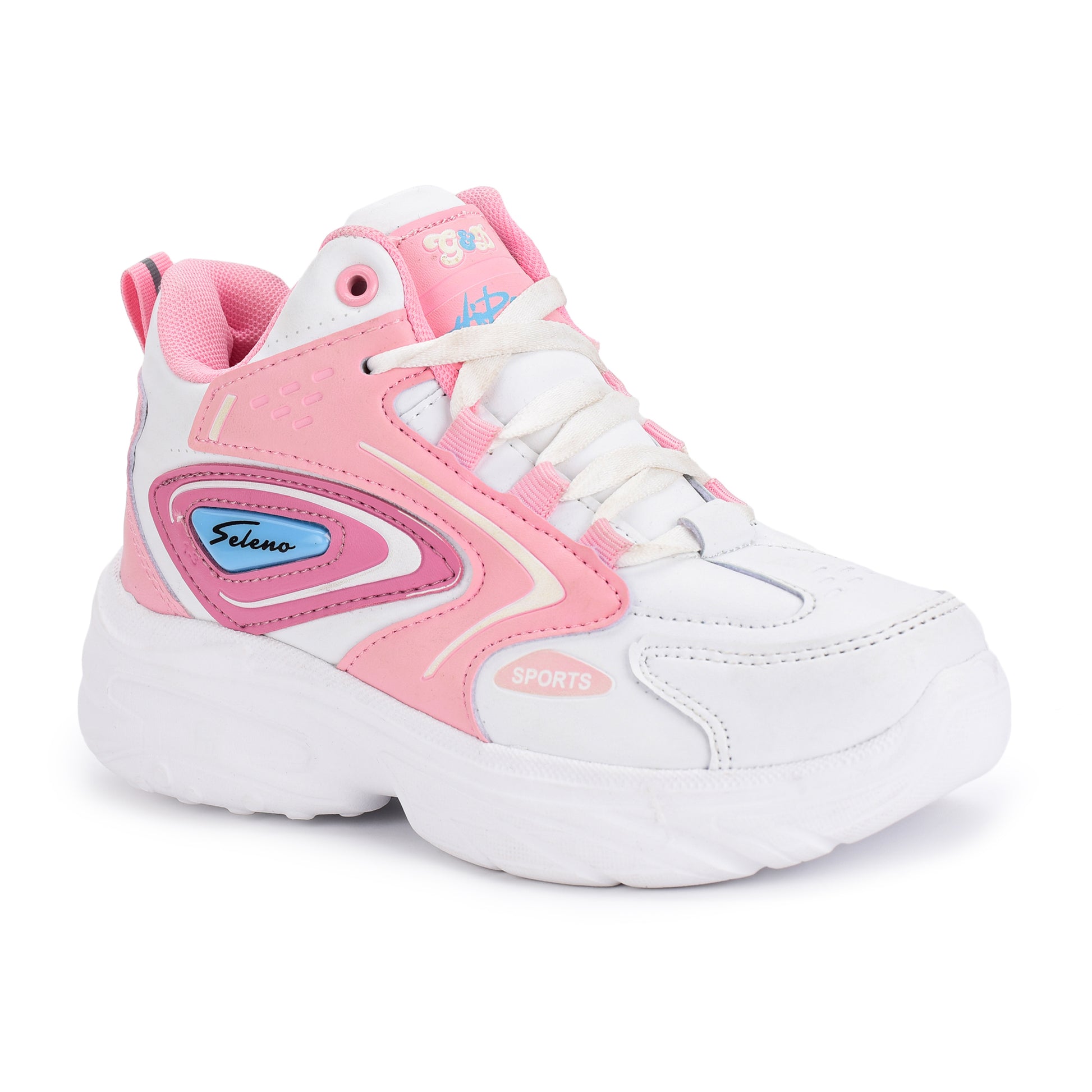 Seleno Kids Sports Shoes – Lace-Up Athletic Unisex Shoes